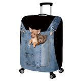 Dog & Cat Themed Travel Suitcase Protection Cover