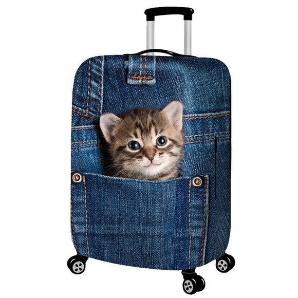Dog & Cat Themed Travel Suitcase Protection Cover